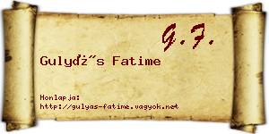Gulyás Fatime névjegykártya